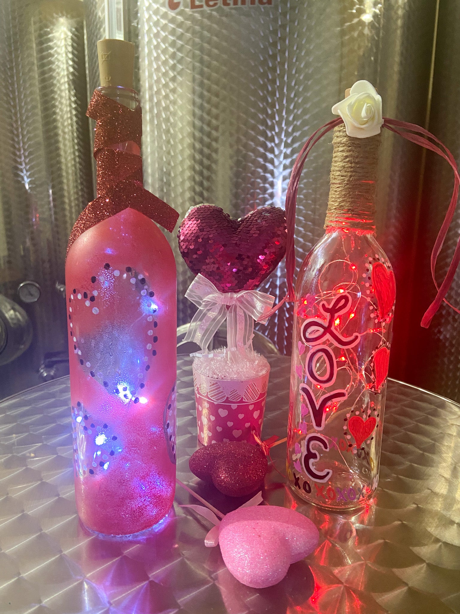 Book a private Valentine's day theme bottle craft night!